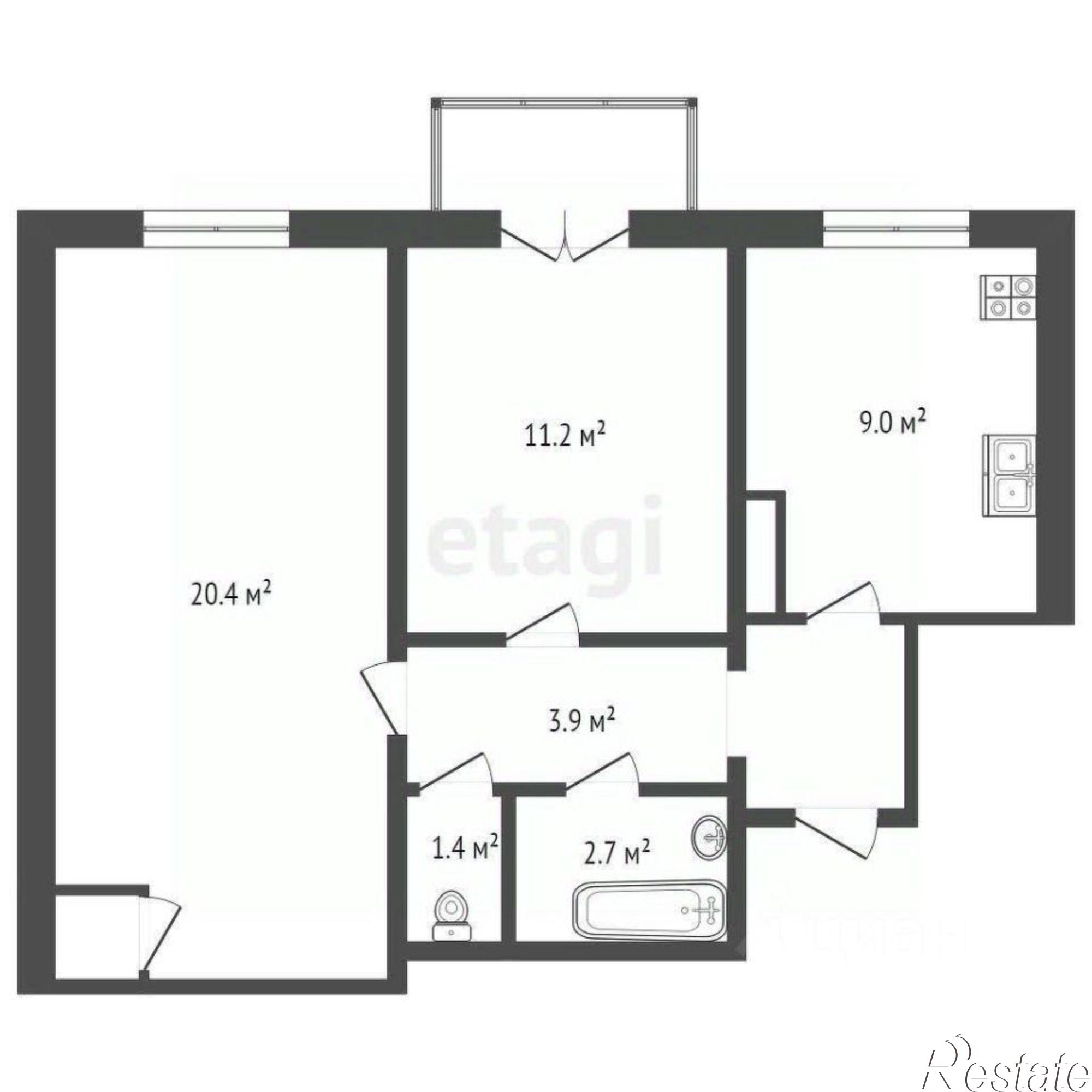 Купить квартиру за 5 350 000 рублей на ул Чехова, 7