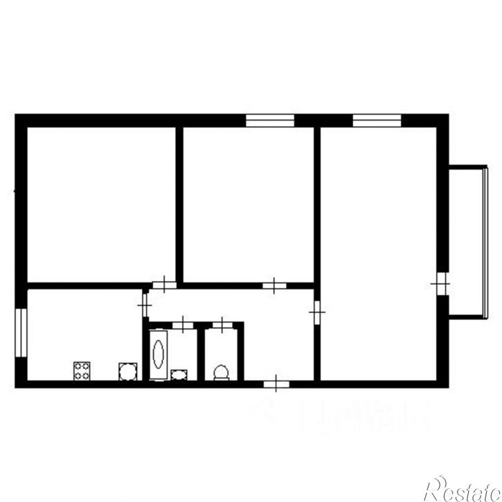 3-комн квартира ул Крымская, 37,  д. 37