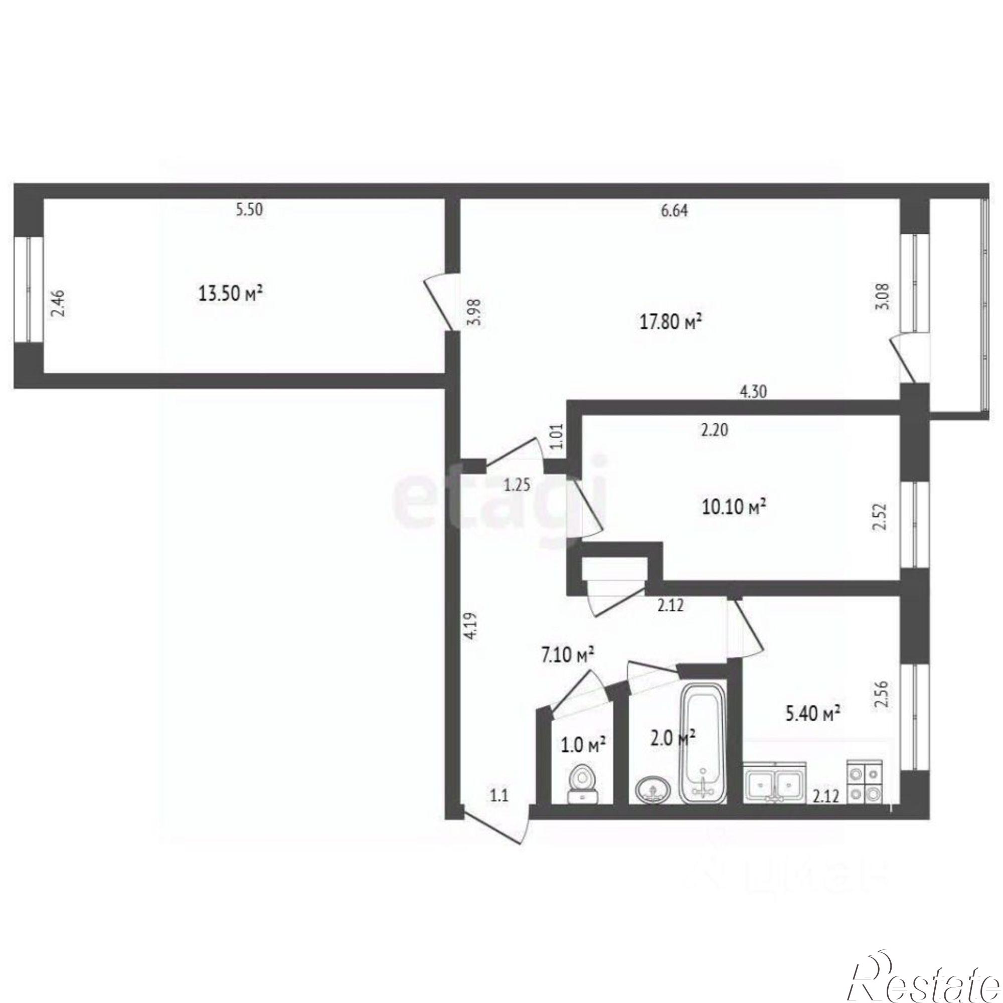 Купить квартиру за 4 400 000 рублей на ул Красногоровская, 33