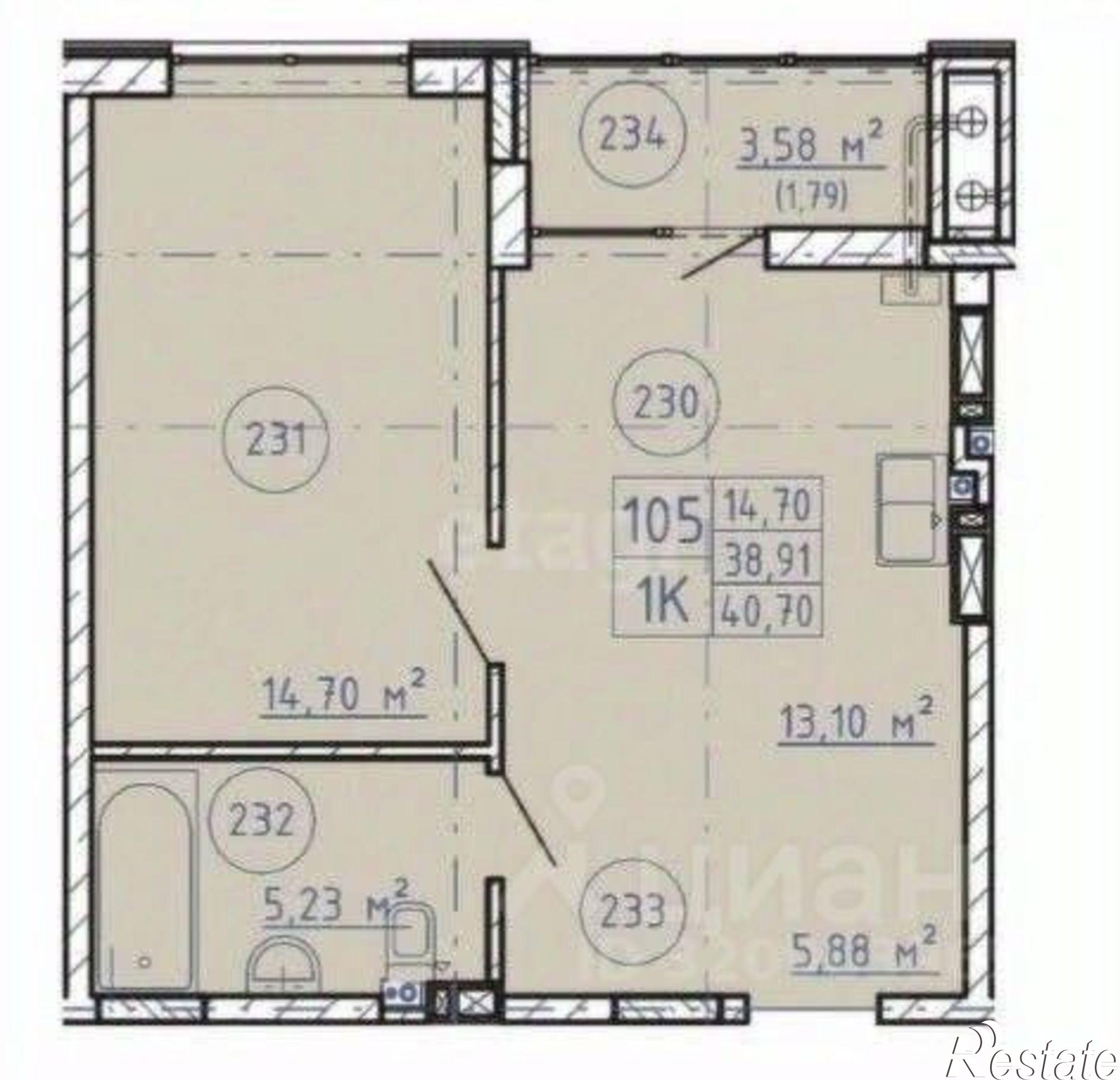 Купить квартиру за 5 600 000 рублей на Красногоровская улица, 19А к1