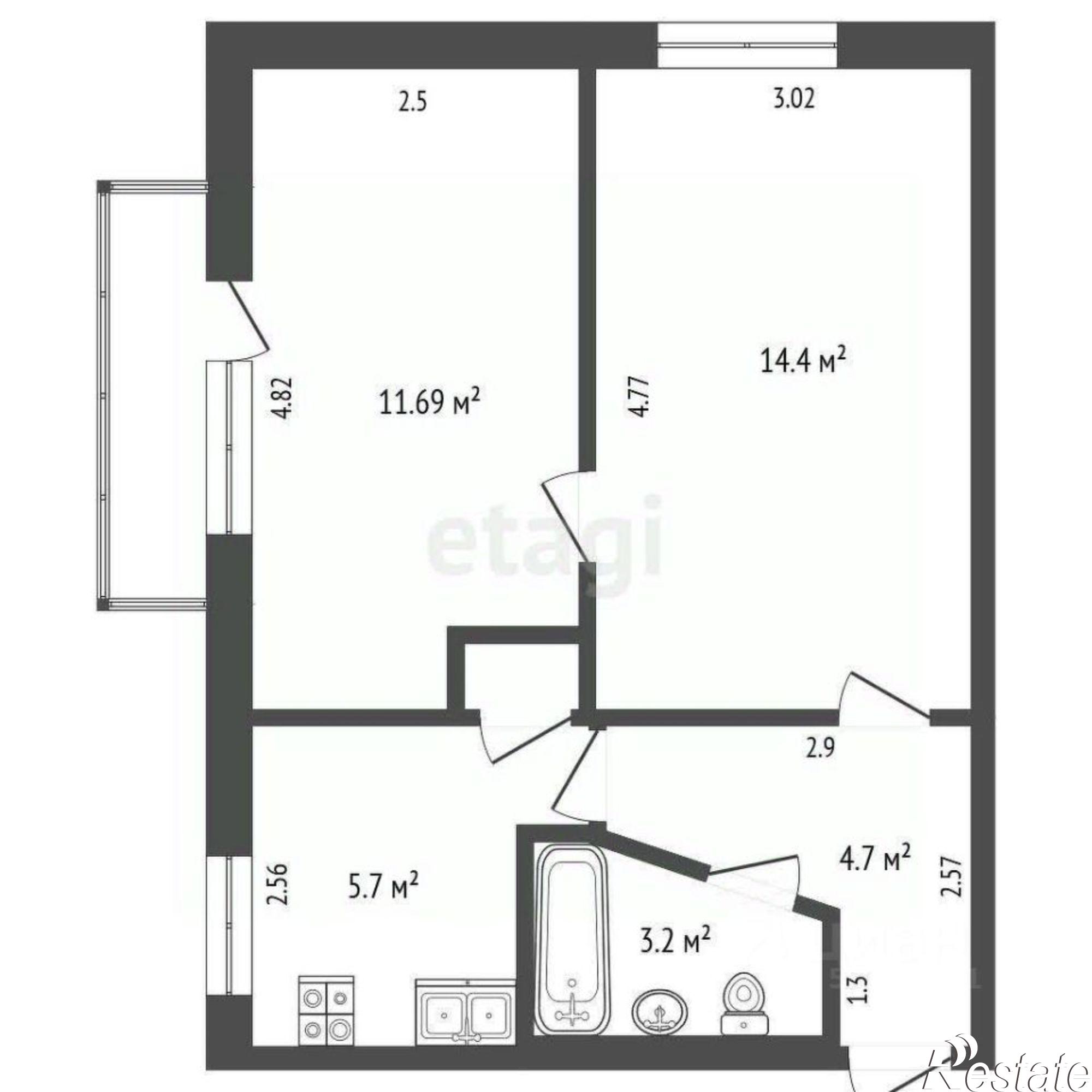 Купить квартиру за 4 600 000 рублей на Красноармейский пер, 80
