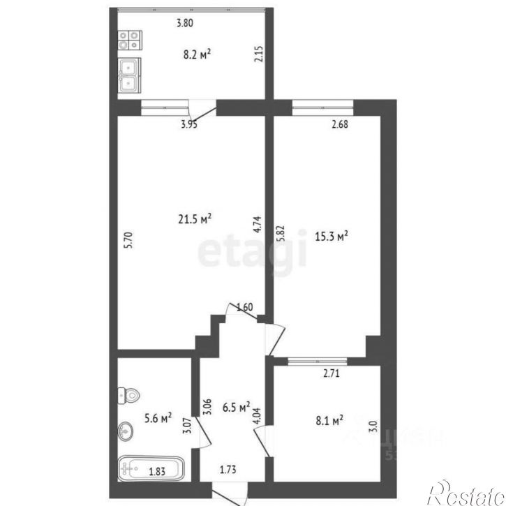 3-комн квартира улица Васильева, 81Б,  д. 81Б