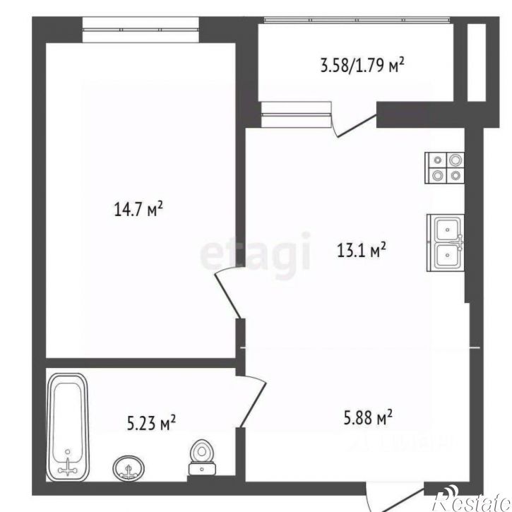 1-комн квартира Красногоровская улица, 19А к1,  д. 19А к1