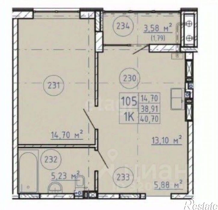 1-комн квартира Красногоровская улица, 19А к1,  д. 19А к1