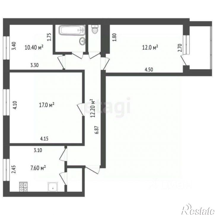 3-комн квартира переулок Степана Разина, 9,  д. 9