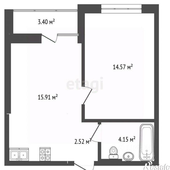 1-комн квартира ул Красногоровская, 19Б,  д. 19Б