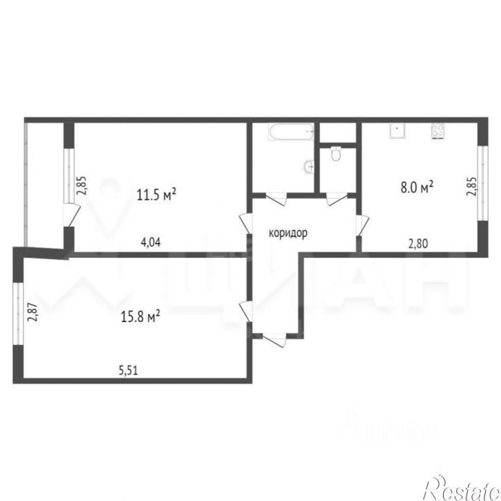 2-комн квартира Петровский б-р, 48Б,  д. 48Б