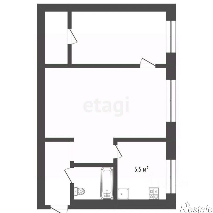2-комн квартира Севастопольская улица, 27А,  д. 27А
