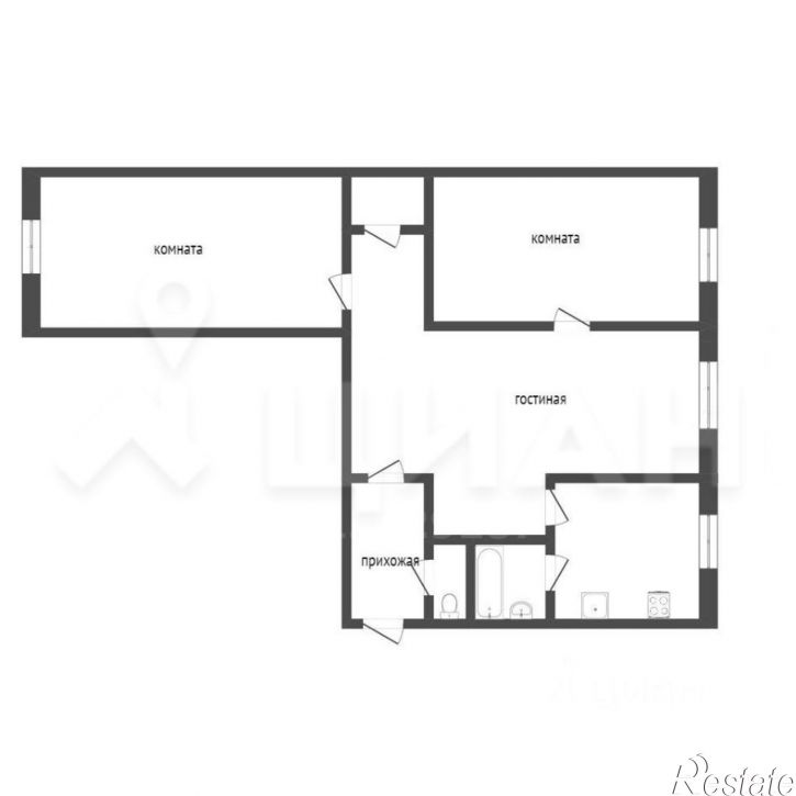 3-комн квартира Красноармейский переулок, 80,  д. 80