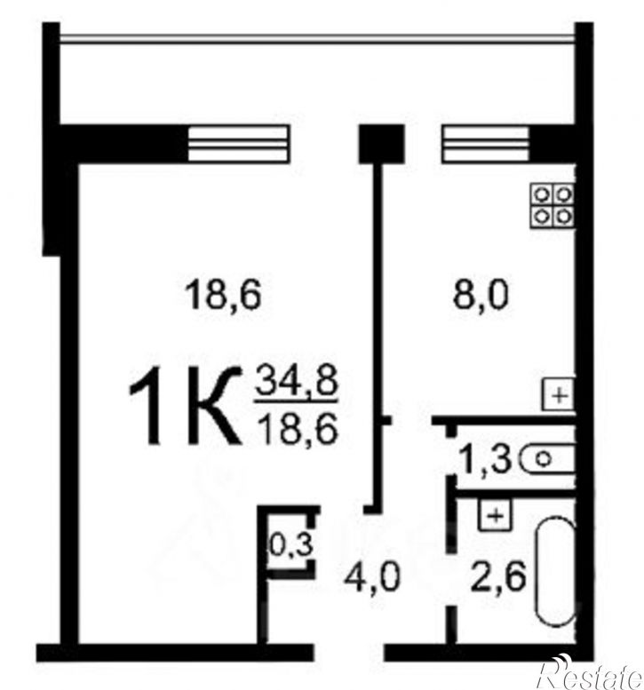 1-комн квартира ул Луначарского, 66,  д. 66