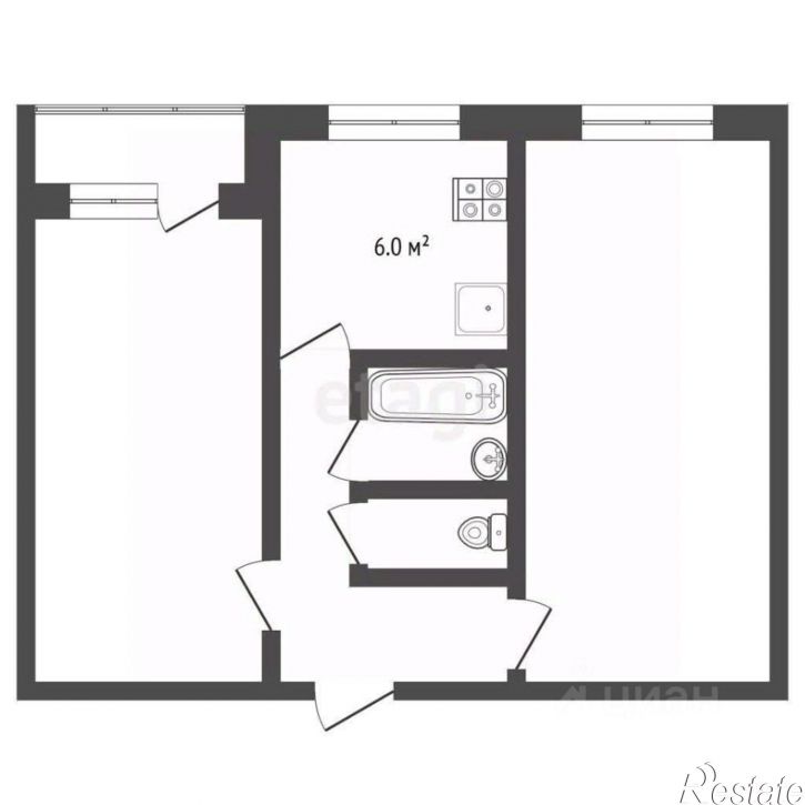 2-комн квартира Безымянный пер, 12,  д. 12