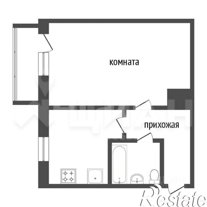 1-комн квартира улица Васильева, 88А,  д. 88А