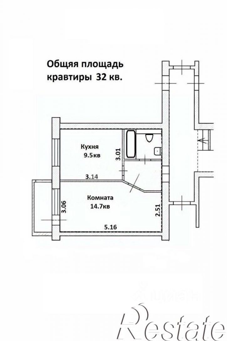 1-комн квартира улица Куйбышева, 76 к2,  д. 76 к2